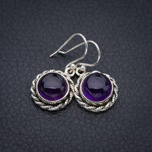 StarGems  Natural Amethyst Handmade 925 Sterling Silver Earrings 1.25" F5612