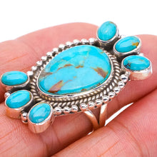 StarGems  Natural Turquoise Handmade 925 Sterling Silver Ring 6.25 F0445