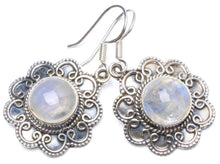 StarGems® Natural Rainbow Moonstone Handmade Unique 925 Sterling Silver Earrings 1.5" Y0266