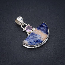 StarGems® Natural Sodalite Handmade 925 Sterling Silver Pendant 1.25" F3602