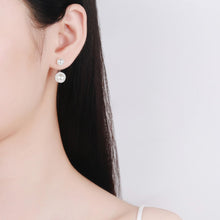 StarGems® 6-7,8-9mm AAAA Pearls 0.252cttw Moissanite 925 Silver Platinum Plated Stud Earrings EX056