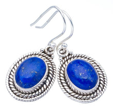 StarGems  Natural Lapis Lazuli Handmade 925 Sterling Silver Earrings 1.25" F5662