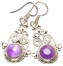 StarGems® Natural Amethyst Handmade Unique 925 Sterling Silver Earrings 1 1/2" T5098