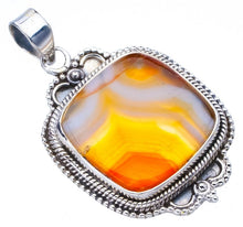 StarGems® Natural Botswana Agate Handmade 925 Sterling Silver Pendant 1.75" F4461