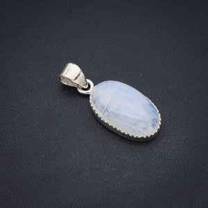 StarGems  Natural Moonstone Handmade 925 Sterling Silver Pendant 1.25" F3572