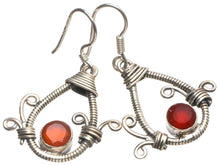 StarGems® Natural Carnelian Handmade Vintage 925 Sterling Silver Earrings 1 1/2" T4000