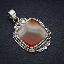 StarGems® Natural Botswana Agate Handmade 925 Sterling Silver Pendant 1.75" F4461