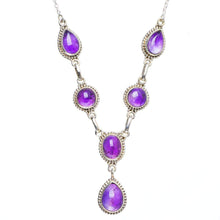 StarGems  Natural Amethyst Handmade Unique 925 Sterling Silver Necklace 19+1.5" Y5508