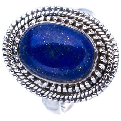 StarGems  Natural Lapis Lazuli Handmade 925 Sterling Silver Ring 8 F0050