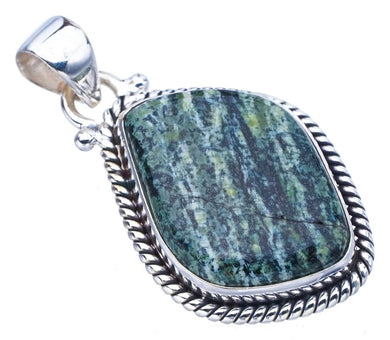 StarGems® Natural Seraphinite Handmade 925 Sterling Silver Pendant 1.5