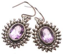 StarGems  Natural Amethyst Handmade Vintage 925 Sterling Silver Earrings 1" T3030