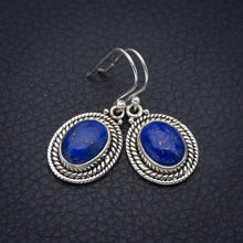 StarGems  Natural Lapis Lazuli Handmade 925 Sterling Silver Earrings 1.25" F5662