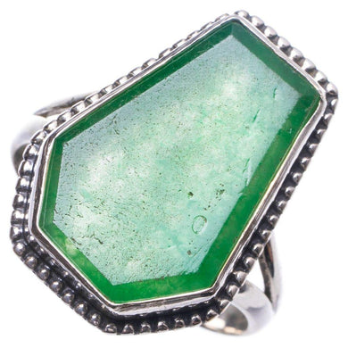 StarGems  Natural Chrysoprase Handmade Unique 925 Sterling Silver Ring 7.75 Y3927