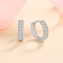 StarGems® 0.14cttw Moissanite 925 Silver Platinum Plated Cuff Earrings EX101