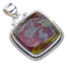 StarGems  Natural Blood Stone Handmade 925 Sterling Silver Pendant 1.25" F5192