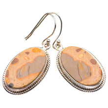 StarGems® Natural Poppy Jasper Handmade 925 Sterling Silver Earrings 1.75" D4035