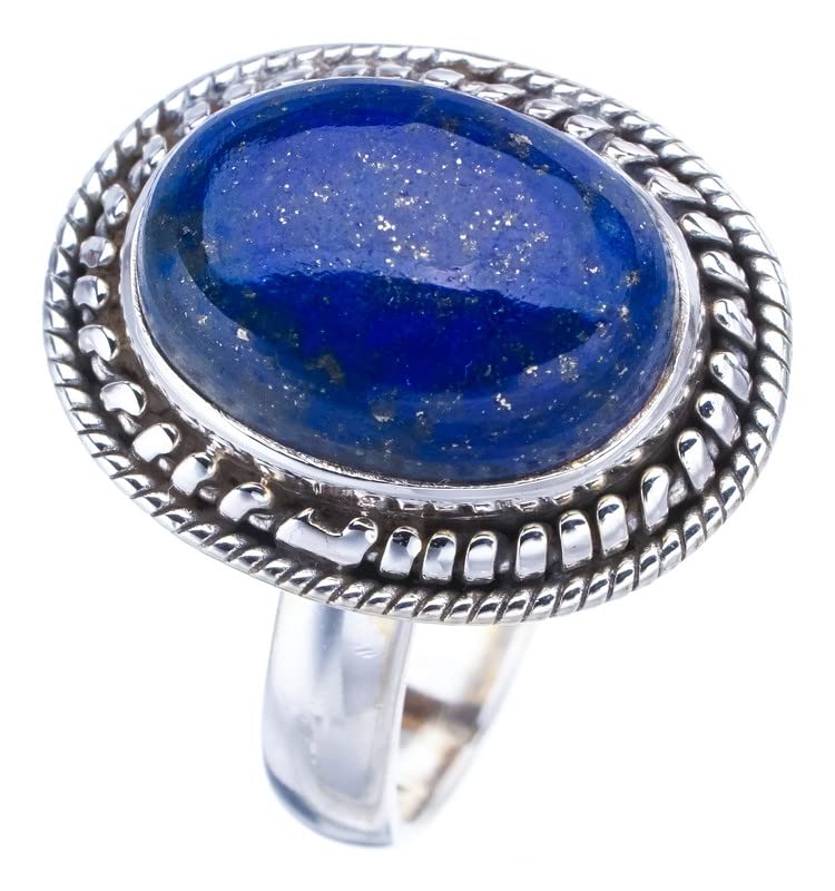 StarGems  Natural Lapis Lazuli Handmade 925 Sterling Silver Ring 7.25 F2025