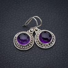 StarGems  Natural Amethyst Handmade 925 Sterling Silver Earrings 1.25" F5619