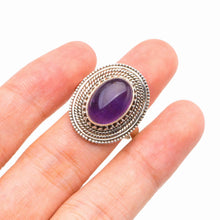 StarGems® Natural Amethyst Handmade 925 Sterling Silver Ring 8.5 D4314