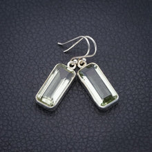 StarGems  Natural Green Amethyst Handmade 925 Sterling Silver Earrings 1.5" F5823