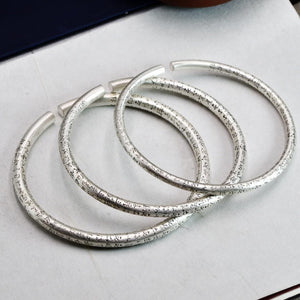 StarGems® Opening Carved Tibetan Handmade 999 Sterling Silver Bangle Cuff Bracelet For Women Cb0002