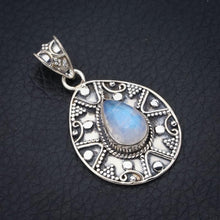 StarGems  Natural Moonstone Handmade 925 Sterling Silver Pendant 1.5" F5073