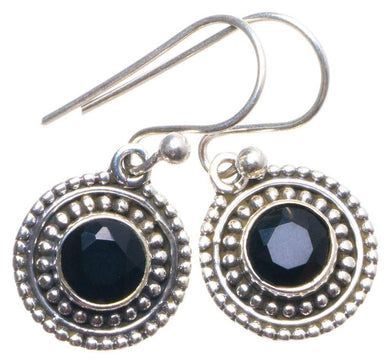 StarGems  Natural Black Onyx Handmade Unique 925 Sterling Silver Earrings 1