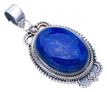 StarGems  Natural Lapis Lazuli Handmade 925 Sterling Silver Pendant 1.5" F5413