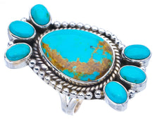 StarGems  Natural Turquoise Handmade 925 Sterling Silver Ring 6.5 F0415