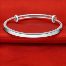 StarGems  Adjustable Handmade 999 Sterling Silver Bangle Bracelet For Women Cb0211
