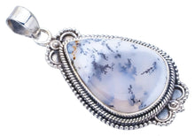 StarGems  Natural Dendritic Opal Handmade 925 Sterling Silver Pendant 1.75" F3835