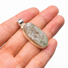 StarGems  Natural Snakeskin Quartz Handmade 925 Sterling Silver Pendant 1.75" D6067