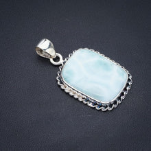 StarGems  Natural Larimar Handmade 925 Sterling Silver Pendant 1.5" F3487