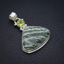 StarGems  Natural Seraphinite PeridotHandmade 925 Sterling Silver Pendant 1.5" F4686