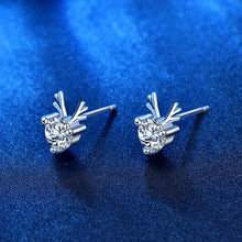 StarGems  0.5ct Moissanite 925 Silver Platinum Plated Deer Stud B4637