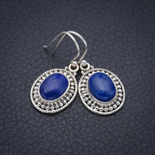 StarGems  Natural Lapis Lazuli Handmade 925 Sterling Silver Earrings 1.25" F5658