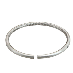 StarGems® Opening Dull Polished 'Heart Sutra' Handmade 999 Sterling Silver Bangle Cuff Bracelet For Women Cb0006
