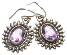 StarGems® Natural Amethyst Handmade Boho 925 Sterling Silver Earrings 1" T3709