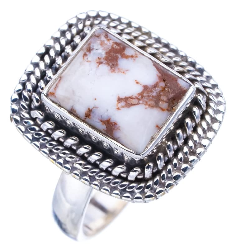 StarGems® Natural Jasper Handmade 925 Sterling Silver Ring 7.75 F0940