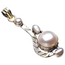 StarGems  Natural River Pearl Handmade 925 Sterling Silver Pendant 2" D5794