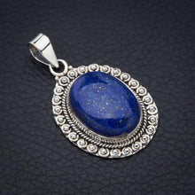 StarGems  Natural Lapis Lazuli Handmade 925 Sterling Silver Pendant 1.75" F5361