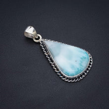 StarGems® Natural Larimar Handmade 925 Sterling Silver Pendant 1.75" F3361