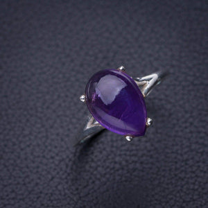 StarGems® Natural Amethyst Handmade 925 Sterling Silver Ring 8.75 D7932