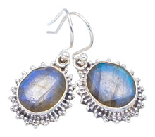 StarGems  Natural Labradorite Handmade 925 Sterling Silver Earrings 1.25" F5779