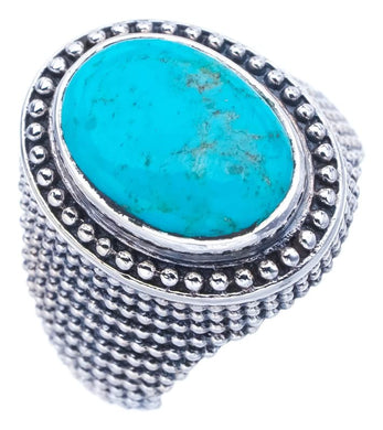 StarGems  Natural Turquoise Handmade 925 Sterling Silver Ring 5.75 F0449