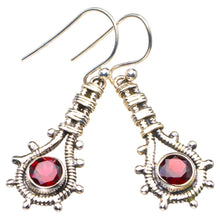 StarGems® Natural Garnet Handmade 925 Sterling Silver Earrings 1.5" D4020