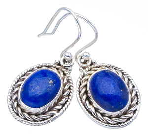 StarGems  Natural Lapis Lazuli Handmade 925 Sterling Silver Earrings 1.25" F5654