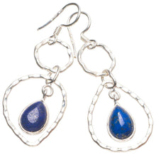 StarGems  Natural Lapis Lazuli Handmade 925 Sterling Silver Earrings 2" T4762