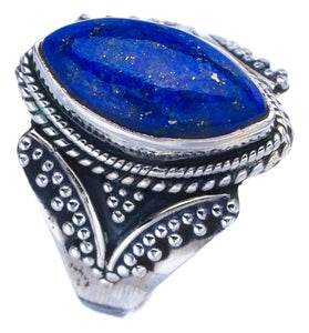 StarGems® Natural Lapis Lazuli Handmade 925 Sterling Silver Ring 8.25 F1838