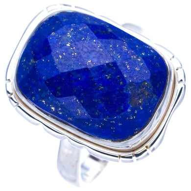 StarGems® Natural Lapis Lazuli Handmade 925 Sterling Silver Ring 7.5 F0063